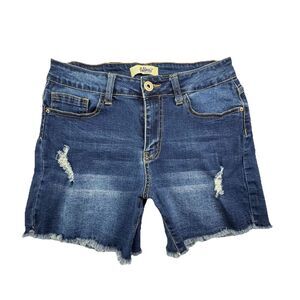 California Vintage Denim Shorts Size 9 Raw Hem Distressed